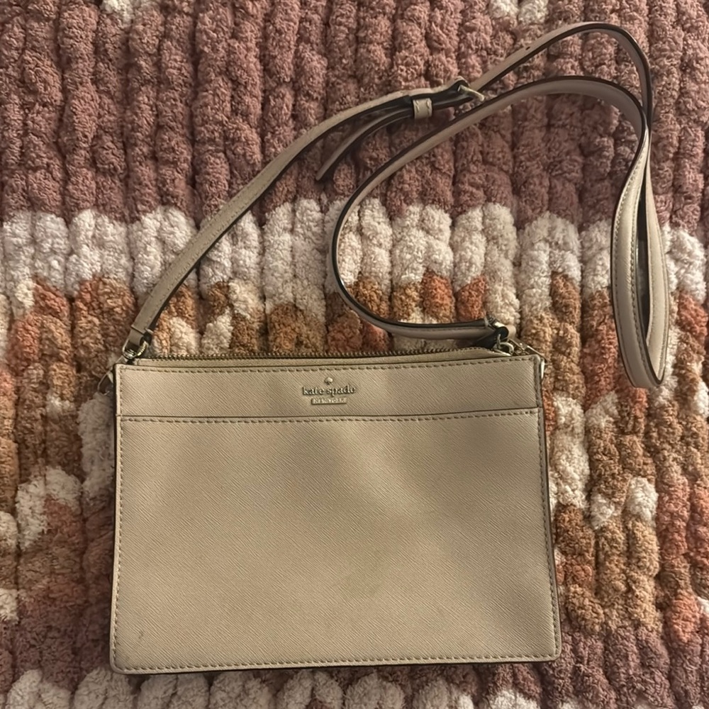 Kate Spade Beige/pink Crossbody Bag